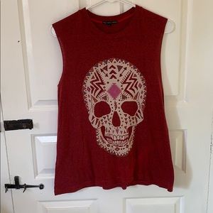 Muscle tank with skull